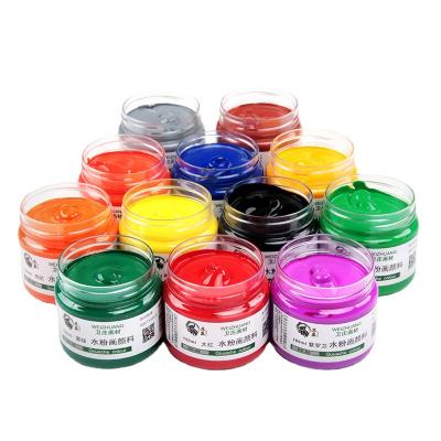 China Art Painting WEIZHUANG 100ml Gouache Color Beginners DIY Non-Toxic Waterproof Wall Paints Wholesale For Art Children Students 33 Colors for sale