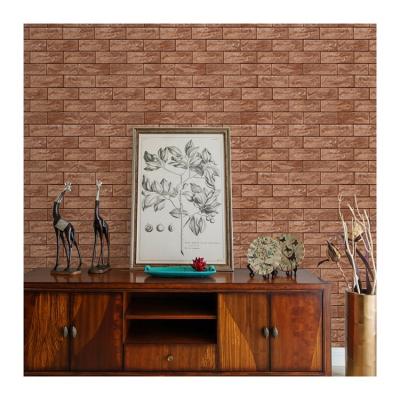 China Modern factory direct cheap price 3d red brick designs waterproof pvc wallpaper rolls for sale