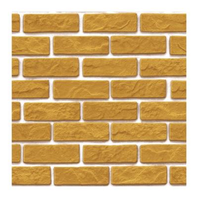 China Modern Home Decor Wallpaper Stone Texture 3d Brick Golden Yellow Color for sale