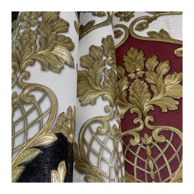 China Modern 106 wall paper 3 d wallpaper home decoration pvc deep embossed 320g for sale