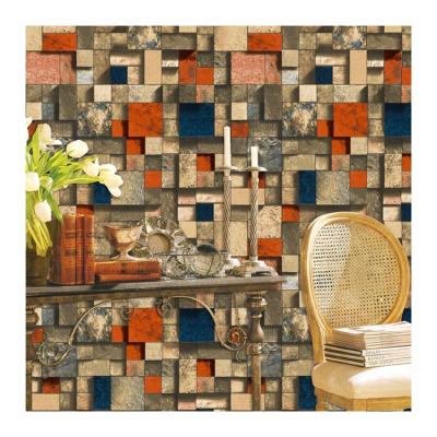 China Modern Design 3d Stone Vinyl Waterproof Wallpaper For Bathrooms for sale