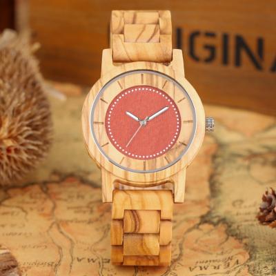 China Automatic Top Drop Date Band Quartz Brand Wooden Movement Men's Tourbillon Wood Watch for sale