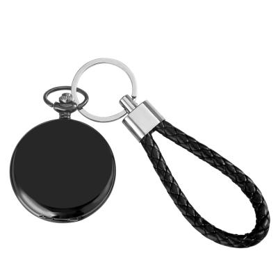 China Specail Black Silver FOB Clock Soft Metal Quartz Pocket Watch Custom Design Printing Pocket Watch for sale