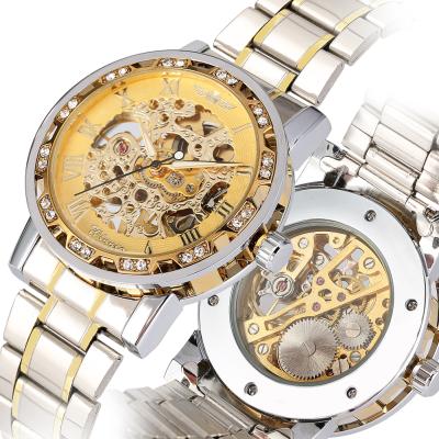 China 2021 Day/Date Skeleton Manual Gold Skeleton Mens Mechanical Stainless Steel Mechanical Watches For Men's Wrist for sale