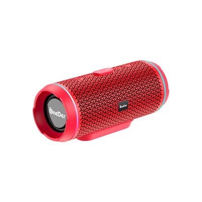 China OneDer V10 Wireless Waterproof Subwoofer Speaker TWS BT Desktop Speaker with Led Light for sale