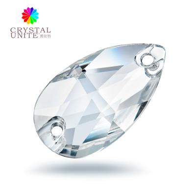 China Flatback CRYSTAL UNITE waterdrop stones sewing accessories wholesale for sale