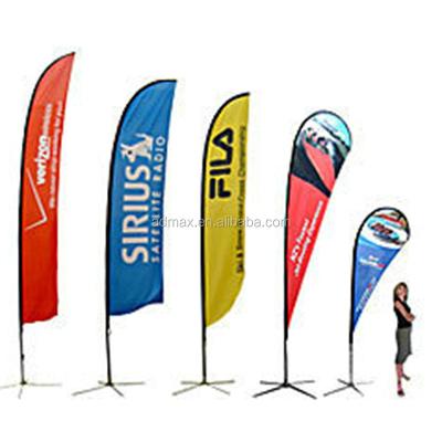 China ADMAX Outdoor Flying Promotion Custom Printed Advertising Feather Teardrop Banner Bali Arch Outdoor Beach Flag for sale