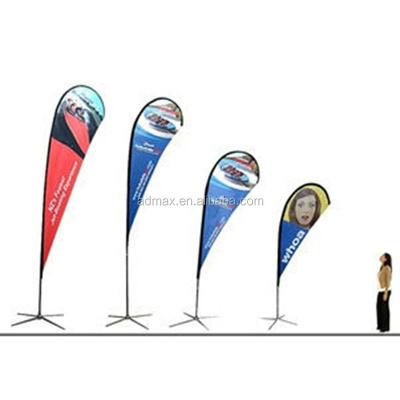 China ABS Plastic Custom Outdoor Printing Colorful Advertising Beach Pole Teardrop Marketing Flag for sale