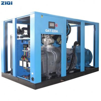 China Vfd Industrial Stationary Gear Lubricated Two Stage Screw Air Compressor for sale