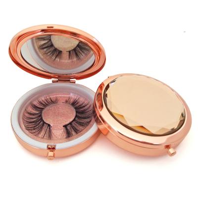 China Private Label Natural Long Eyelash Packaging Custom Box Rose Gold Lashes Mink Wholesale for sale