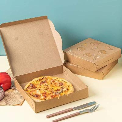 China Recycled Materials Custom Design Food Box Corrugated Brown Paper Pizza Box for sale