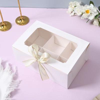 China Biodegradable Recycled Materials Take Away Food Container Wooden Sushi Candy Cake Christmas Cookie Muffins Cookie Dessert Pastry Gift Packaging Box for sale