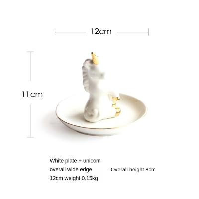 China Korean CERAMIC good quality unicorn jewelry nail earring decorative bangles from china show dishes tray for sale