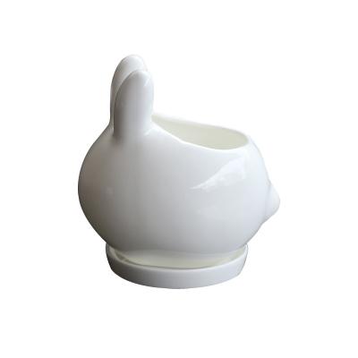 China CLASSIC factory for flower pot wholesale simple white ceramic Japanese home gardening creative desktop pot for sale