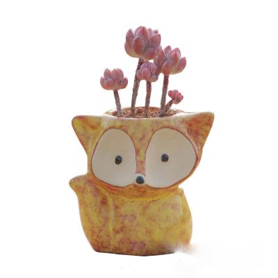 China Flower wind small family fox plant personality direct sales CLASSIC creative cute Nordic succulent ceramic pot set for sale