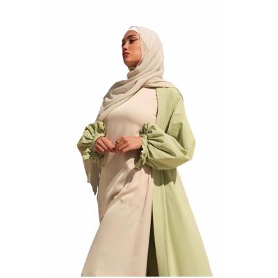 China Breathable Clothing Design Service Dubai Style Muslim Women Open Chiffon Abaya for sale