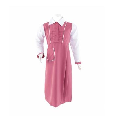 China Saudi Arabia Turkey Dubai Kids School Breathable Dress Uniform For Girl Pink for sale