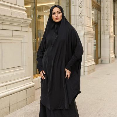 China Breathable Two Piece Jilbab Overhead Khimar Hijab Abaya 2 Piece Jilbab Gift For Her for sale