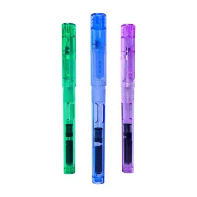 China Waterproof Refillable Fountain Student Pen Non Fading Fountain Pen With Ink Cartridge for sale