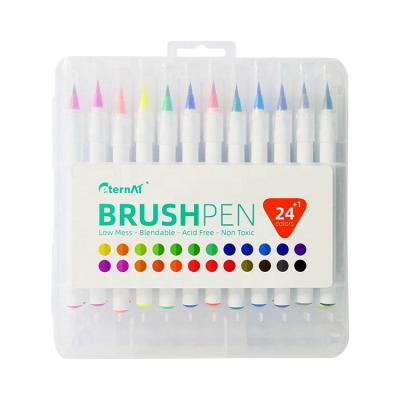 China School Customized Art Supplies Watercolor Brush Pen With Real Brush for sale