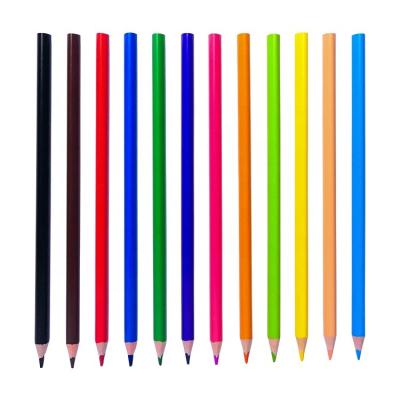 China Customized School Non-wooden Color Plastic Pencil Colored Triangular Plastic Pencil In 12 Colors for sale