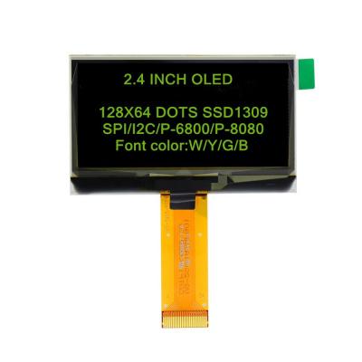 China 2.42 inch SPI I2C 24pin Green SSD1309 128x64 OLED display SCREEN for sale