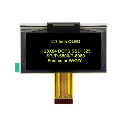 China 2.7 inch 8080 6800 SPI 30pin YELLOW SSD1325 128x64 OLED display SCREEN for sale