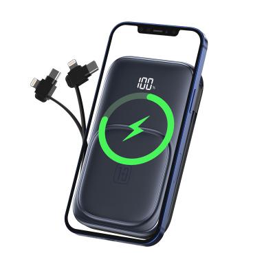 China Quick Charge Support Huge capacity 10000/20000 mah power bank 2.25W fast charging 15W magnetic wireless  portable charger power bank  portable power for sale