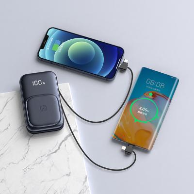 China Quick Charge Support portable mobile power bank 20000mah 22.5W fast charging wireless 15w magnetic wireless charger mobile power station bank for sale