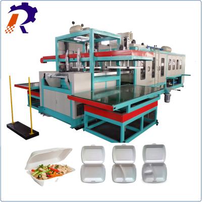 China Thermoforming Dishes Styrofoam Tray Machine PS Foam Food Container Process Machine Lunch Container Production Line for sale