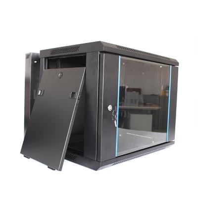 China Wall-mount Network Cabinet Large Double Section Wall Mount 19inch 9U Running Server Rack Network Cabinet for sale