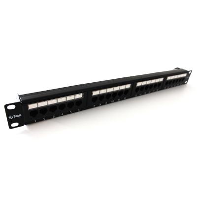 China Network Cabinet 19 Inch Patch Panel Professional Networking Cat 6 UTP 2U 48 Port Patch Panel For 19 Inch Server Rack Cabinet for sale