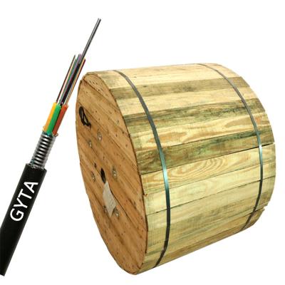 China Outdoor Aerial Black Aluminum Loose Strip Tube Core G652D Single Mode GYTA 8 Communication Routines GYTA 8 Fiber Optic Cable Fiber Optic Cable for sale