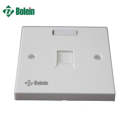 China 86 Bolein High Impact Long Lifespan ABS Plastic Single Left Trapezoidal Face Plate Rj11 Rj45 Typeface Double Pane Rj11 Rj45 for sale