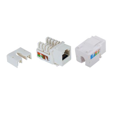 China Crown 110 Universal Module Female Keystone Jack For Patch Panel Crown 110 Module 90 Degree Cat5E Amp RJ45 UTP Universal Keystone Female Connector for sale