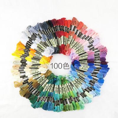 China 6pc/set DM Color Number 8m Floss DIY 447 Colors Cotton Cross Stitch Thread Chemical-Resistant Embroidery Thread for sale