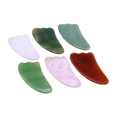 China High Quality Cheap Black Body Rollers Wholesale 100% Rose Quartz Natural Gua Sha Roller Massager Board for sale