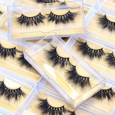 China Customizable 5d natural long fur 25mm mink lashes dramatic 100% volume for sale