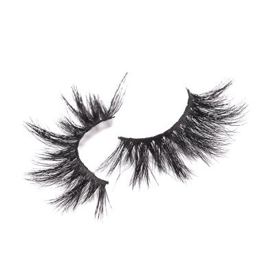 China New style 3d 5d 25mm thick fluffy soft thin messy mink eyelashes with customize box for sale