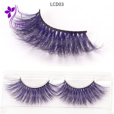 China Hotest Seller Thick Wholesale Mink Eyelashes Mink Be Recycled Colors 25mm 3d 5d Mink Eyelashes High Quality Fluffy Strands for sale