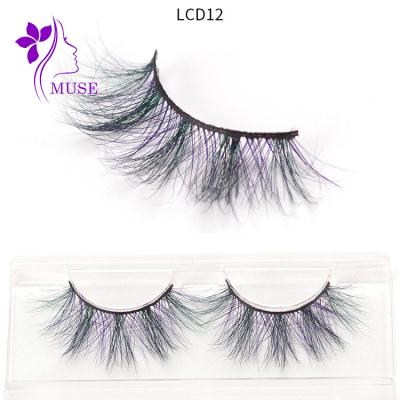 China super slim & 100% Real Seller Soft Wholesale Lashes 3D 5D 25mm Mink Eyelashes Colorful Fluffy Colors for sale