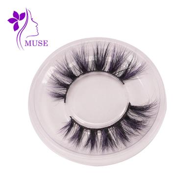 China super slim & Hand Made Mink Eyelashes Strip 3D 15mm Lashes Real Long Soft Fur Lashes Hand Made Fluffy Natural Color for sale