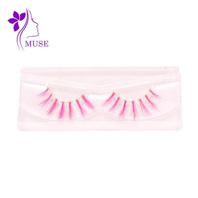 China super slim & Super Soft Customizable Style Value Band Mink 3d Comfortable Eyelash 15mm Length With Custom Maker Box for sale