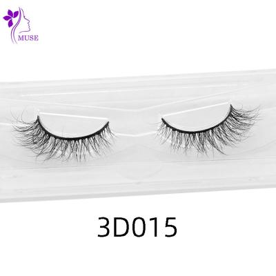 China Seller Thick 15mm Mink Lashes Fluffy 3D Mink Lashes 100% Fluffy Lashes With Custom Packing for sale