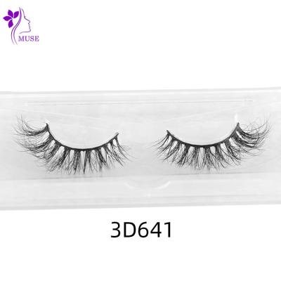 China super slim & Soft Strip Eyelash Vendor Customized Boxes 100% Real Fur 8mm Eyelashes Fluffy 3d Mink 15mm for sale