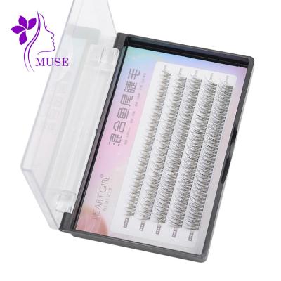 China 3D 5D Thick Top Selling Thin Soft Curl J Since C D Fishtail Graft False Eyelashes for sale