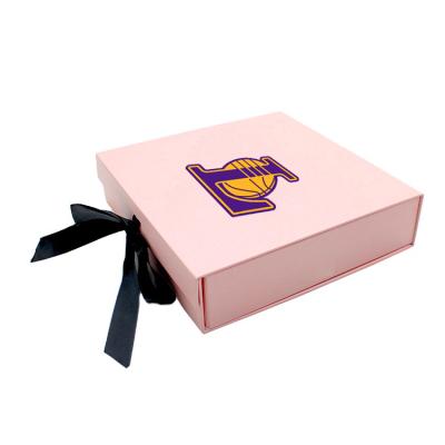 China Waterproof Luxury Magnet Folding Clothing Boxes With Ribbons Closure Gift Packaging Boxes For Clothes for sale