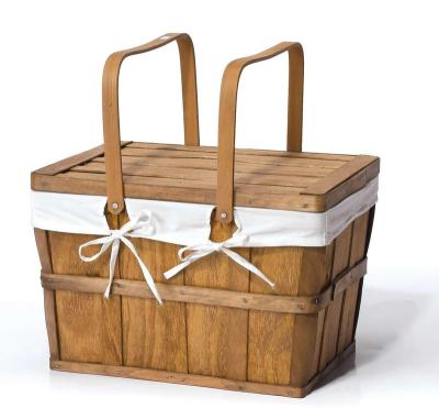 China Sustainable Bamboo Picnic Basket for sale