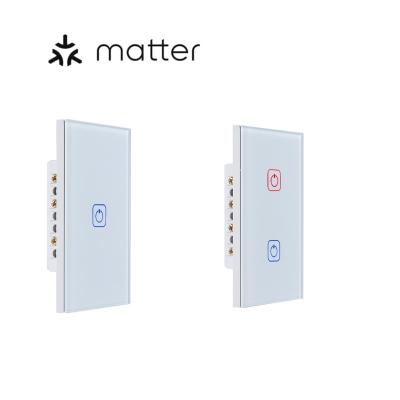 China Tuya Smart Smart APP Easy Installation+wifi Wetrendy Home Matter Controlled Dimmer Switches US Standard 1gang 2gang 3gang Lamp Switch for sale