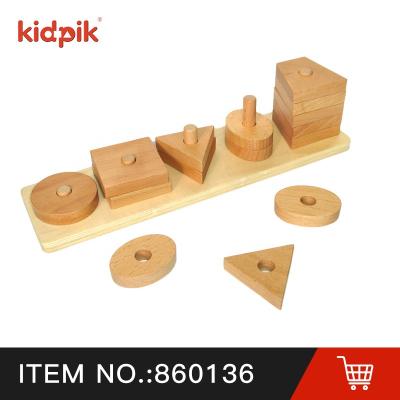 China Educational Toy KIDPIK STEAM Figure Plug Math Wood Blocks Funny Educational Classic Intelligence Toys Educational Toys for sale